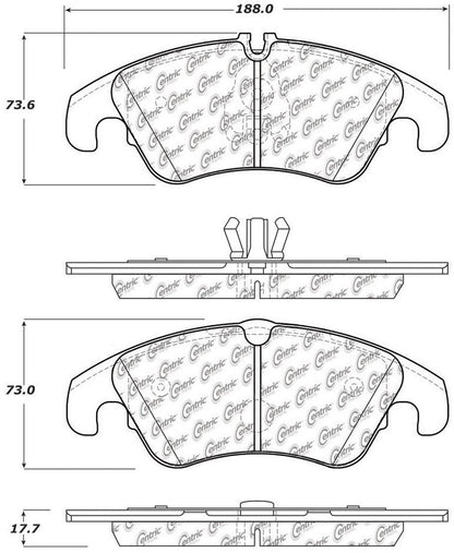 Centric Parts Disc Brake Pad Set with Posi Quiet technology 104.13220
