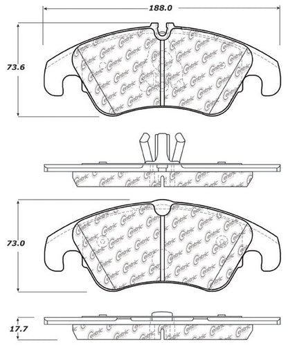Centric Parts Disc Brake Pad Set with Posi Quiet technology 104.13221