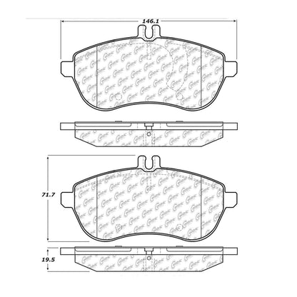 Centric Parts Disc Brake Pad Set with Posi Quiet technology 104.13400
