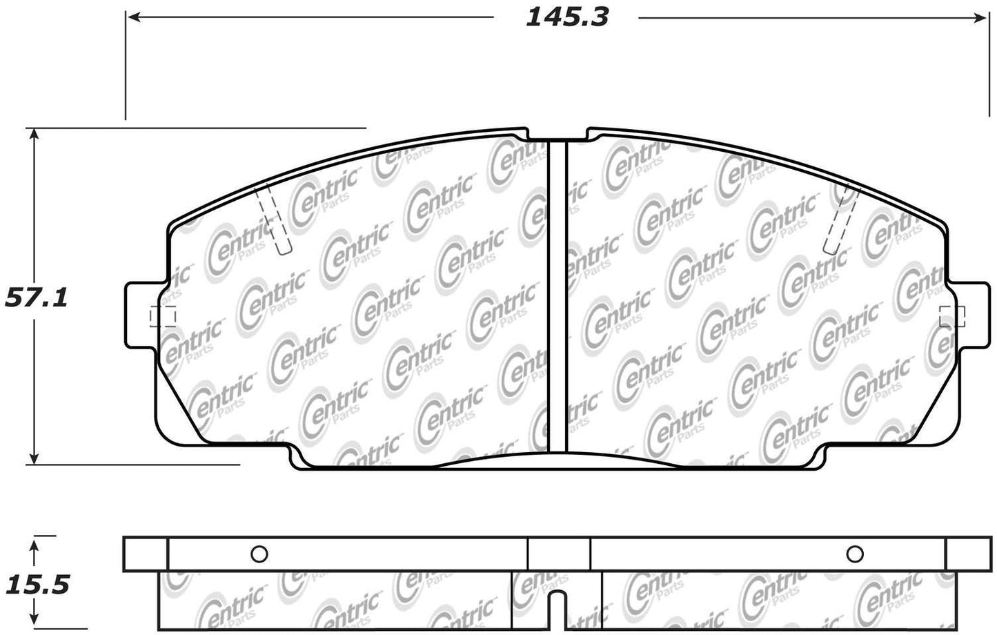 Centric Parts Disc Brake Pad Set with Posi Quiet technology 104.13440