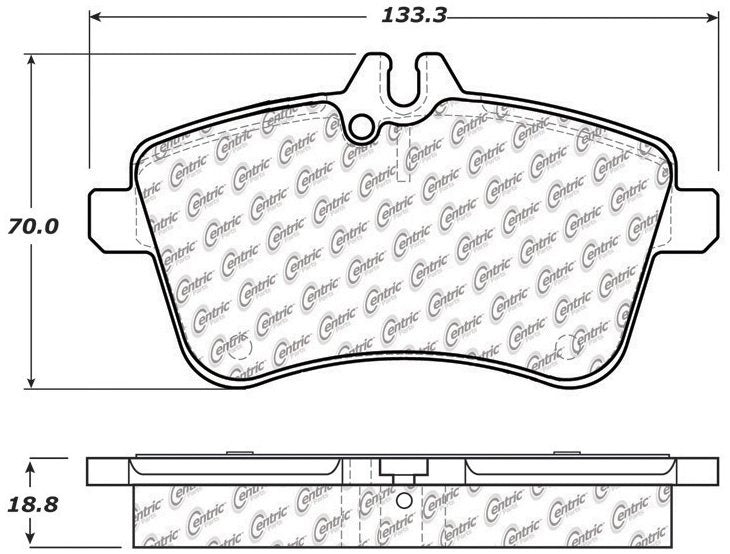 Centric Parts Disc Brake Pad Set with Posi Quiet for 104.13570