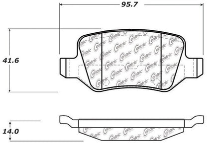 Centric Parts Disc Brake Pad Set Semi-Metallic Posi Quiet for Mercedes-Benz A190 2001-2005 B200 2006-2011 104.13580