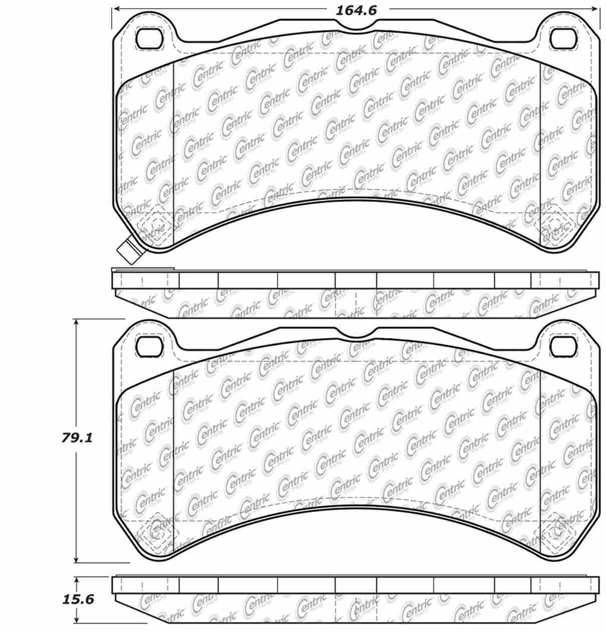 Centric Parts Disc Brake Pad Set 104.13650