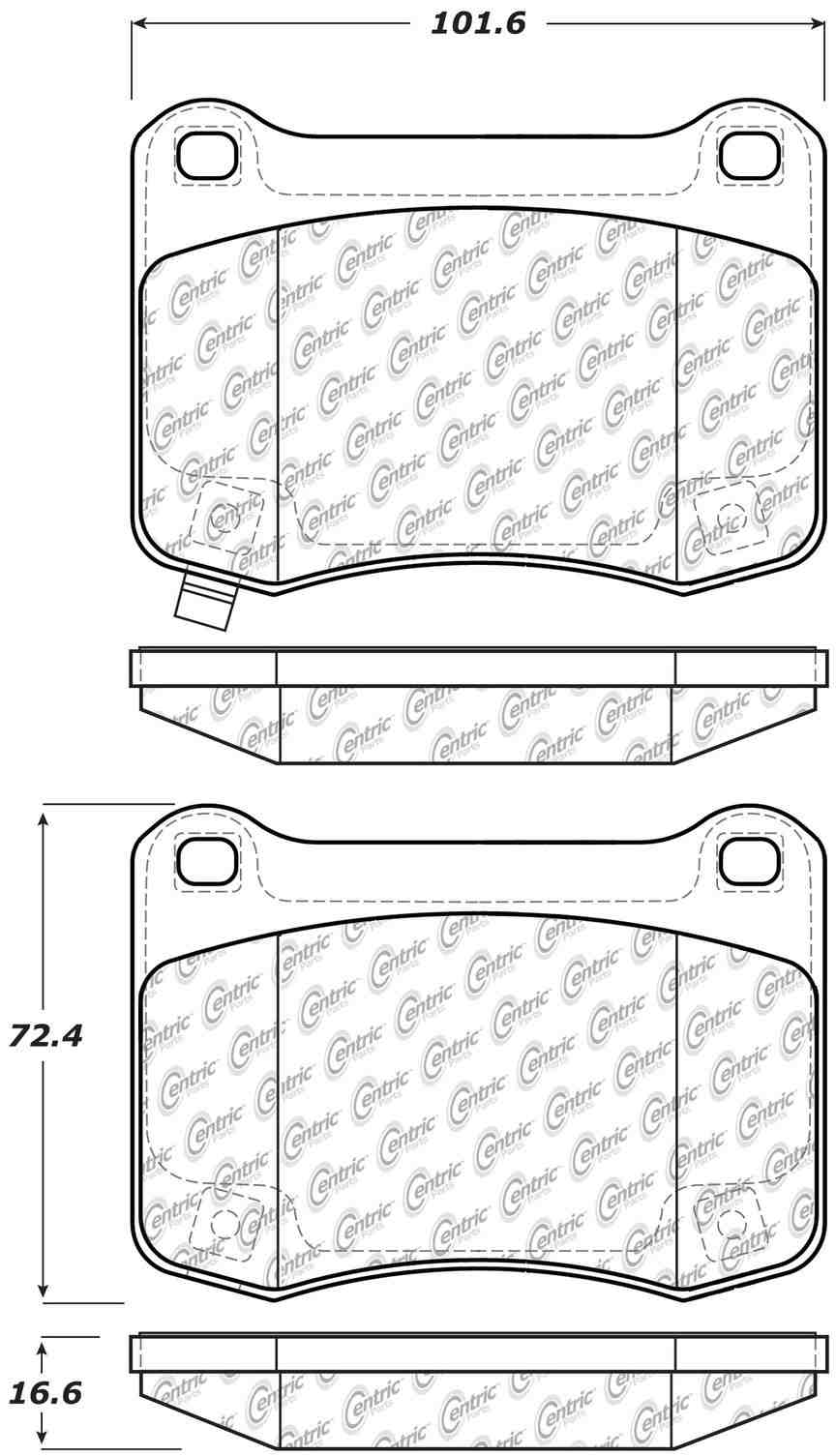 Centric Parts Disc Brake Pad Set with Posi Quiet technology 104.13660