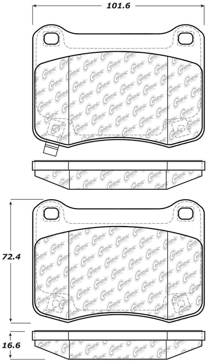Centric Parts Disc Brake Pad Set with Posi Quiet technology 104.13660