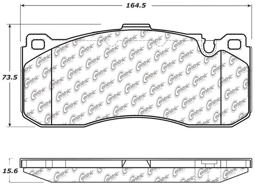 Centric Parts Disc Brake Pad Set Posi Quiet with 100% Shimmed and Scorched 104.13710