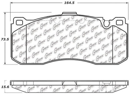 Centric Parts Disc Brake Pad Set Posi Quiet with 100% Shimmed and Scorched 104.13710