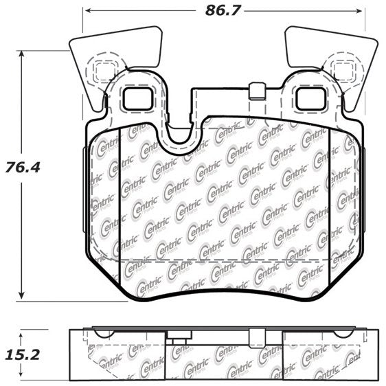 Centric Parts Disc Brake Pad Set with Posi Quiet technology 104.13720