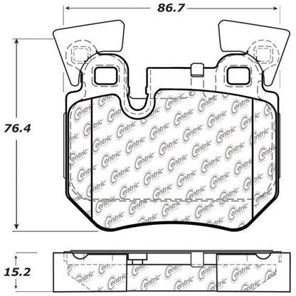 Centric Parts Disc Brake Pad Set with Posi Quiet technology 104.13720