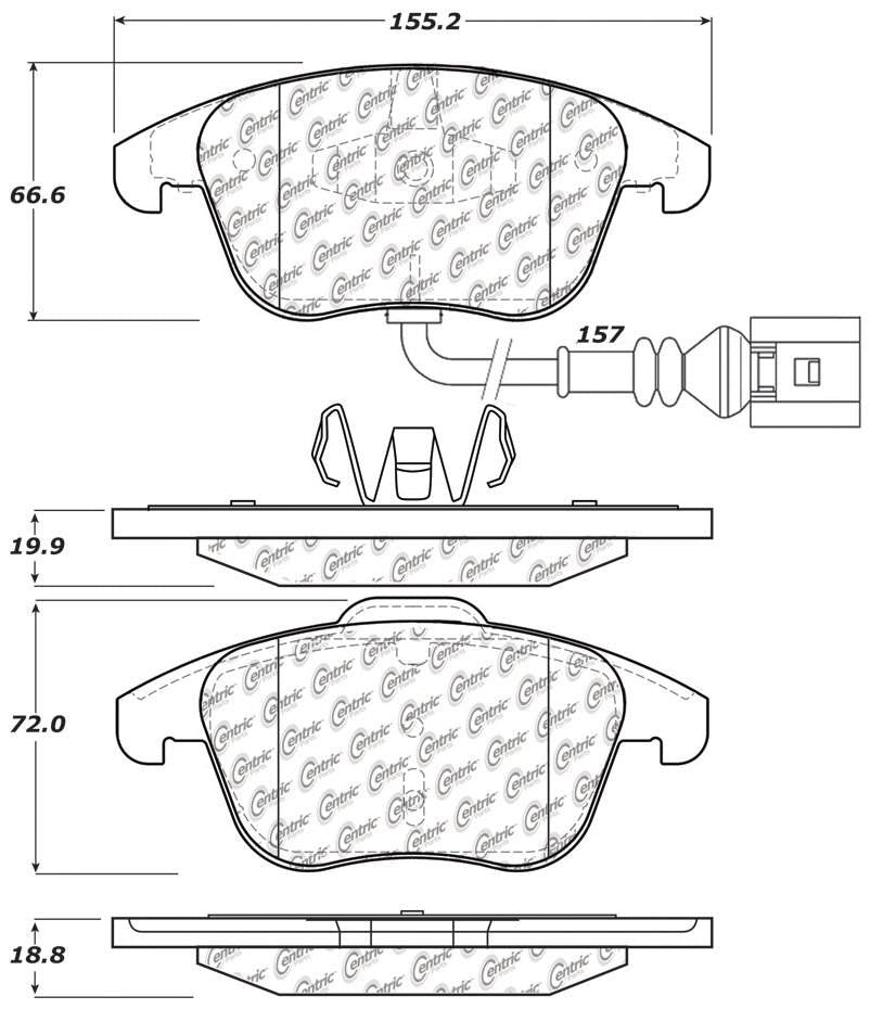 Centric Parts Disc Brake Pad Set 104.13750
