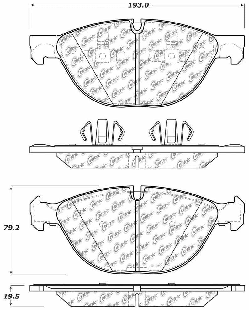 Centric Parts Disc Brake Pad Set with Posi Quiet technology 104.13810