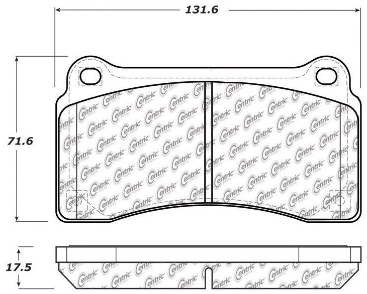 Centric Parts Disc Brake Pad Set Semi-Metallic with Posi Quiet for 2009-2021 Nissan GT‑R 104.13830