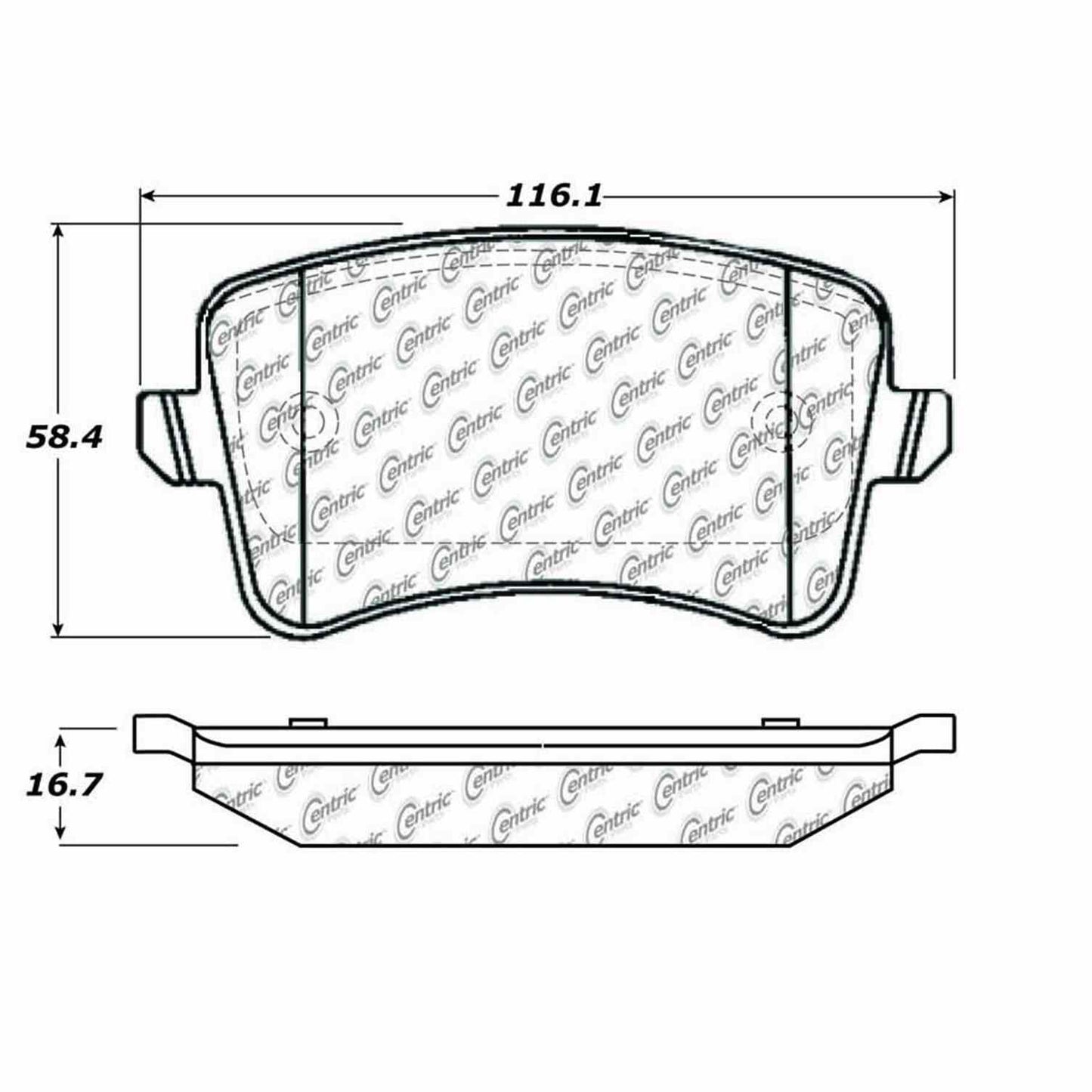 Centric Parts Disc Brake Pad Set 104.13860