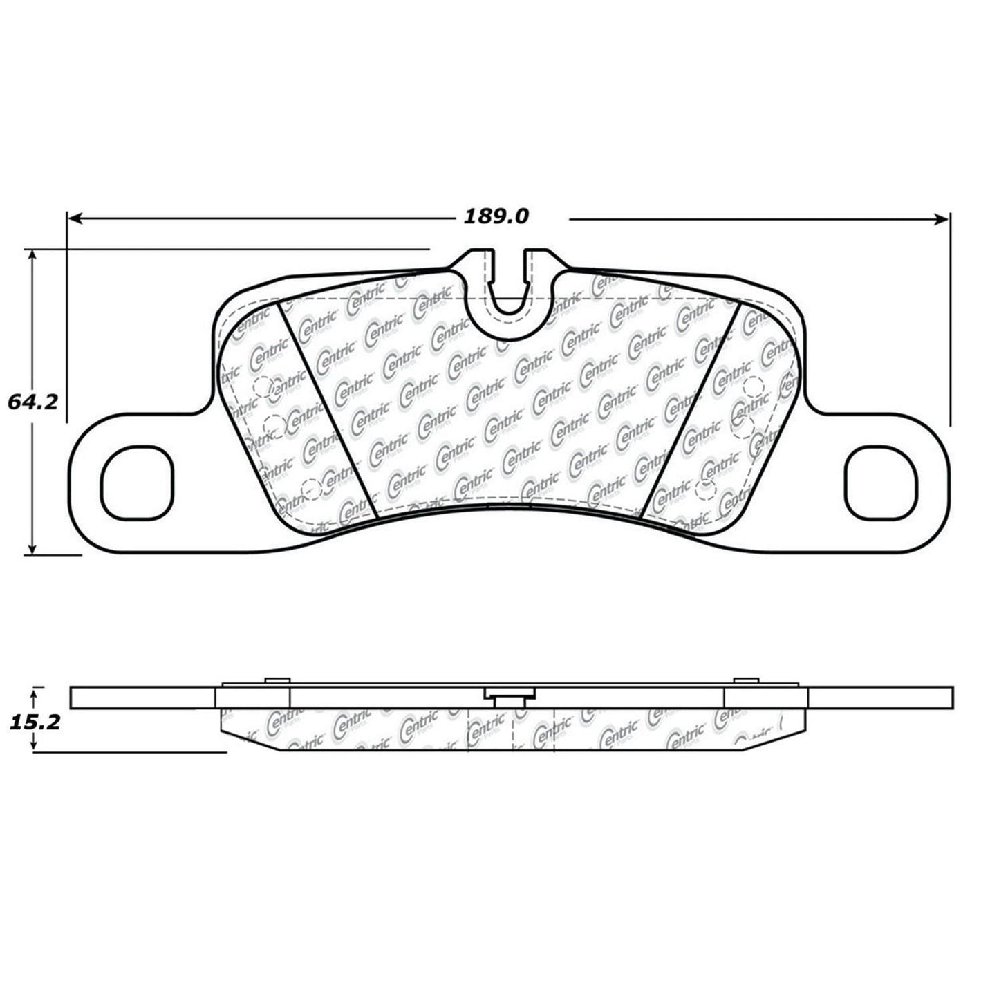 Centric Parts Disc Brake Pad Set Semi-Metallic with Posi Quiet for 2011-2018 Porsche Cayenne 104.13901