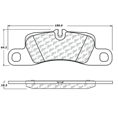 Centric Parts Disc Brake Pad Set Semi-Metallic with Posi Quiet for 2011-2018 Porsche Cayenne 104.13901