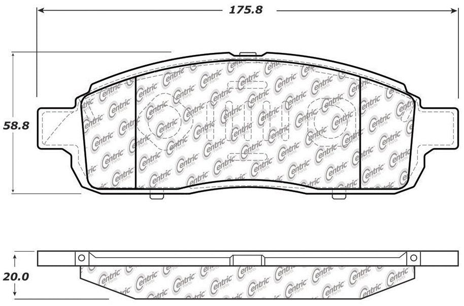 Centric Parts Disc Brake Pad Set with Posi Quiet technology 104.13920