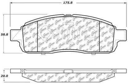 Centric Parts Disc Brake Pad Set with Posi Quiet technology 104.13920