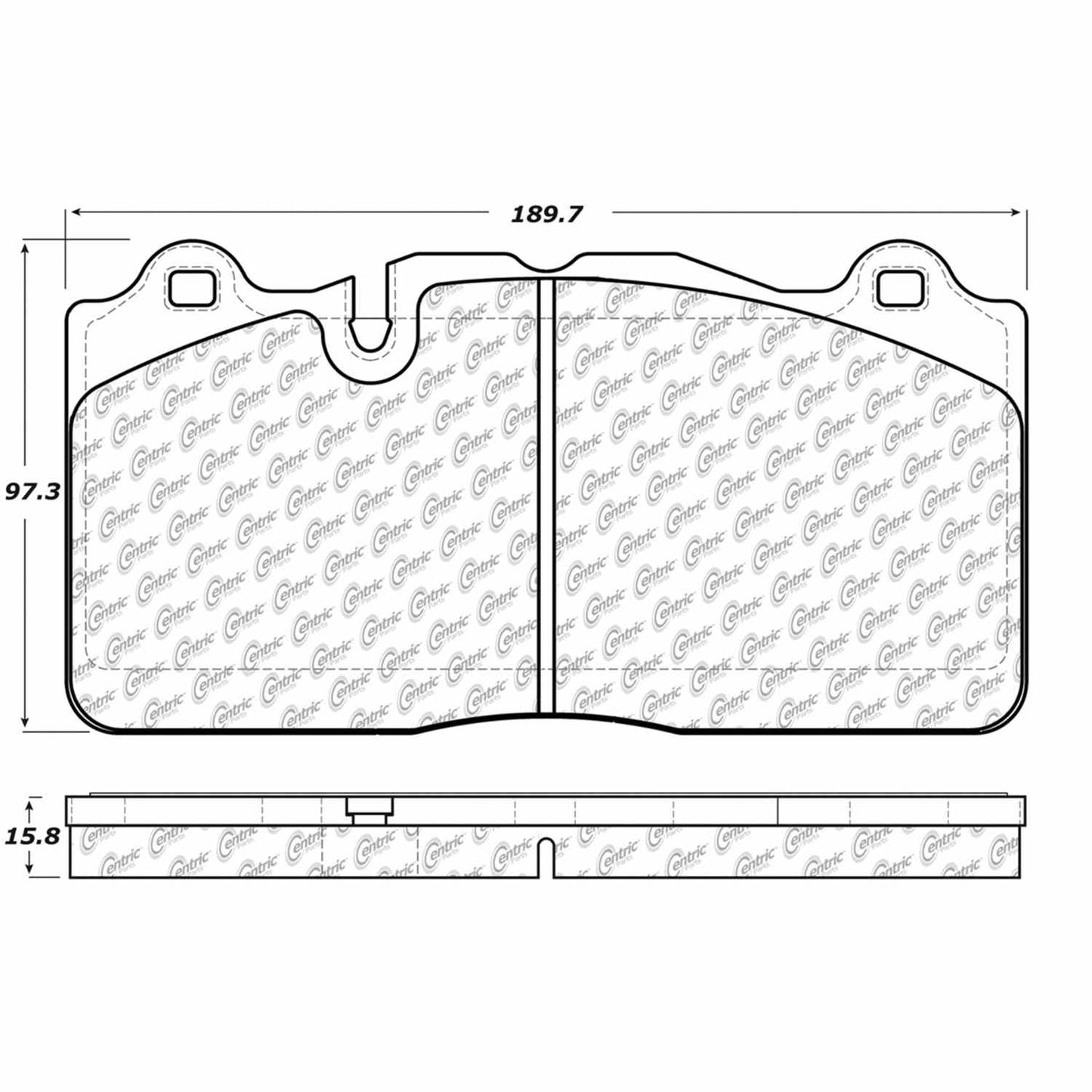 Centric Parts Disc Brake Pad Set Posi Quiet with 100% Shimmed and Scorched