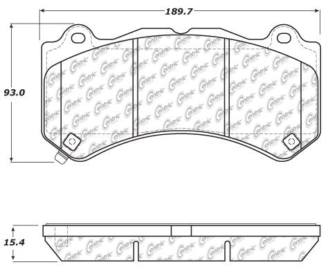 Centric Parts Disc Brake Pad Set Semi-Metallic with Posi Quiet for 2016-2019 Cadillac ATS 2009-2015 CTS 2012-2020 Chevrolet Camaro 2015-2019 Corvette 104.14050
