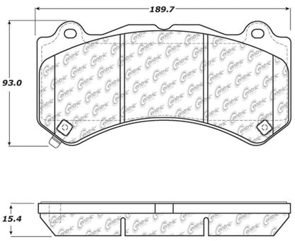 Centric Parts Disc Brake Pad Set Posi Quiet Semi-Metallic with Hardware for 2021-2017 Chrysler 300 2021-2015 Dodge Challenger 2020-2015 Charger 2020-2017 Durango 2020-2012 Jeep Grand Cherokee 104.14051