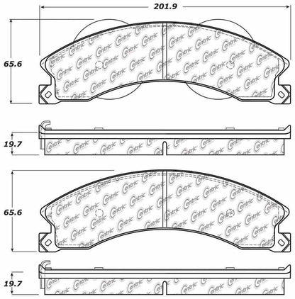 Centric Parts Disc Brake Pad Set Semi-Metallic Posi Quiet for 2009-2017 Chevrolet Express 3500/4500 Silverado 2500/3500 HD GMC Savana 104.14110