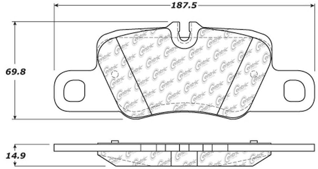 Centric Parts Disc Brake Pad Set with Posi Quiet technology 104.14170