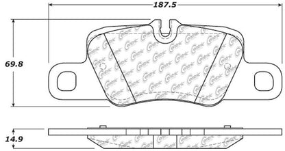Centric Parts Disc Brake Pad Set with Posi Quiet technology 104.14170