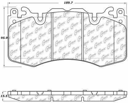Centric Parts Disc Brake Pad Set Semi-Metallic Posi Quiet with Hardware 104.14260