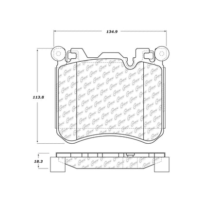Centric Parts Disc Brake Pad Set Posi Quiet Semi-Metallic with Hardware for BMW X5 2010-2018, X6 2010-2016 104.14290