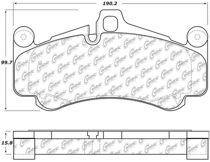 Centric Parts Disc Brake Pad Set Semi-Metallic with Posi Quiet for 2010-2011 Porsche 911 104.14310