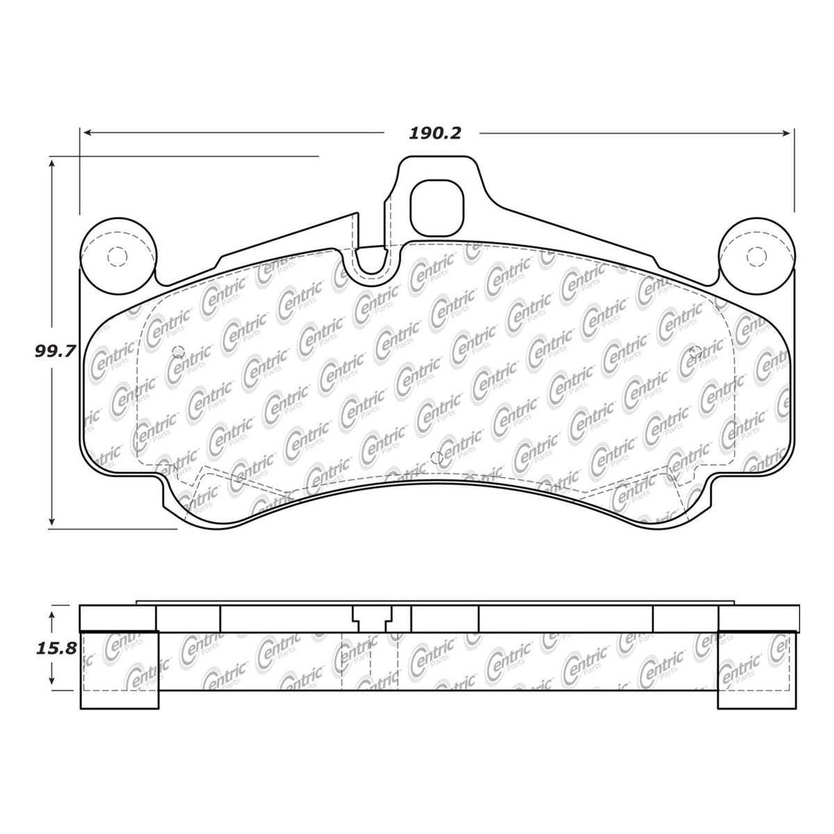 Centric Parts Disc Brake Pad Set Semi-Metallic with Posi Quiet for 2010-2011 Porsche 911 104.14310