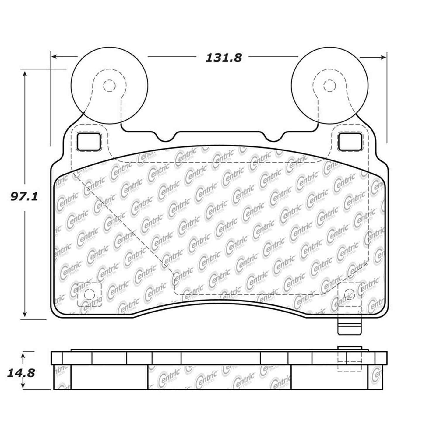 Centric Parts Disc Brake Pad Set Semi-Metallic Posi Quiet for 2010-2015 Chevrolet Camaro 104.14740