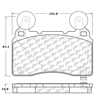 Centric Parts Disc Brake Pad Set Semi-Metallic Posi Quiet for 2010-2015 Chevrolet Camaro 104.14740