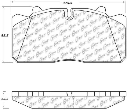 Centric Parts Disc Brake Pad Set Semi-Metallic Posi Quiet 104.15180