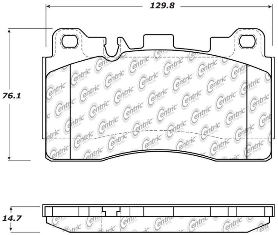Centric Parts Disc Brake Pad Set Semi-Metallic Posi Quiet for Chevrolet Suburban 1992 and Mercedes-Benz CLS63 AMG 2014-2012 104.15310