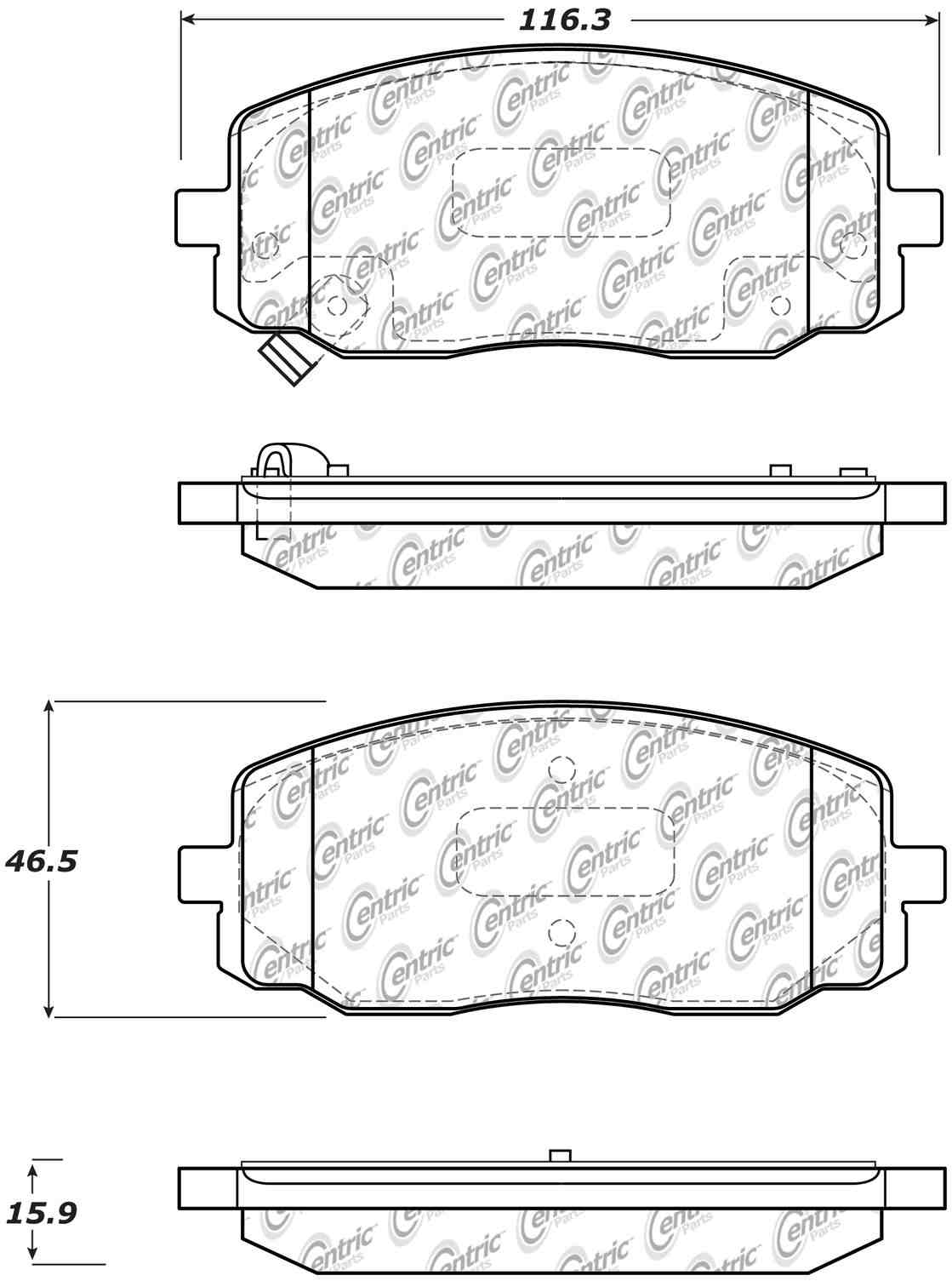 Centric Parts Disc Brake Pad Set 104.16020