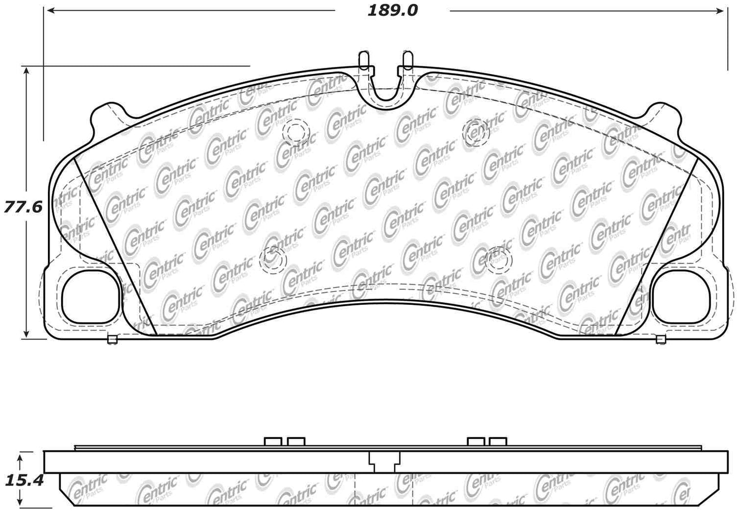 Centric Parts Disc Brake Pad Set Posi Quiet with Noise & Vibration Reduction for 104.16370