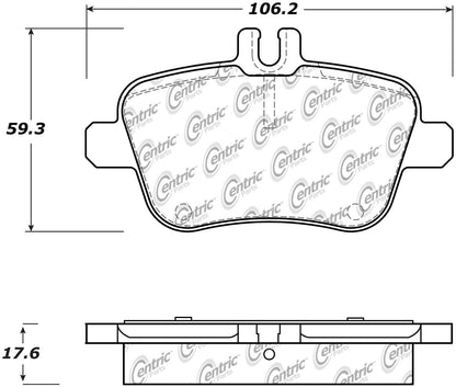 Centric Parts Disc Brake Pad Set Semi-Metallic with Posi Quiet for 2014-2019 Mercedes-Benz CLA250 2015-2020 GLA250 104.16462