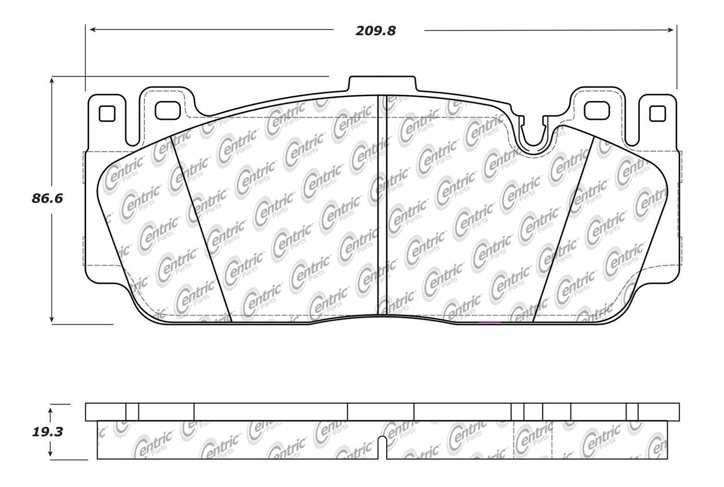 Centric Parts Disc Brake Pad Set with Posi Quiet technology 104.16481