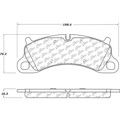 Centric Parts Posi Quiet Semi-Metallic Brake Pads 104.16640
