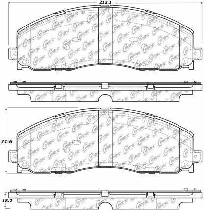 Centric Parts Disc Brake Pad Set Semi-Metallic with Posi Quiet for 2012-2021 Ford F-250 Super Duty, F-350 Super Duty, F-450 Super Duty 104.16800