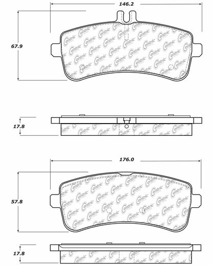 Centric Parts Disc Brake Pad Set with Posi Quiet technology 104.16810