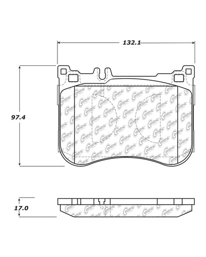 Centric Parts Disc Brake Pad Set Semi-Metallic Posi Quiet for 2019-2021 Mercedes-Benz CLS53 AMG E53 AMG Maybach S550 S560 S600 S450 SL400 SL450 104.16880