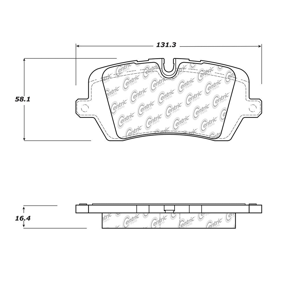 Centric Parts Disc Brake Pad Set Posi Quiet Semi-Metallic with Hardware for Land Rover Defender 90 2022-2021, Defender 110 2022-2020, Discovery 2017, Discovery 2020, Range Rover 2021-2013, Range Rover Sport 2021-2014 104.16920