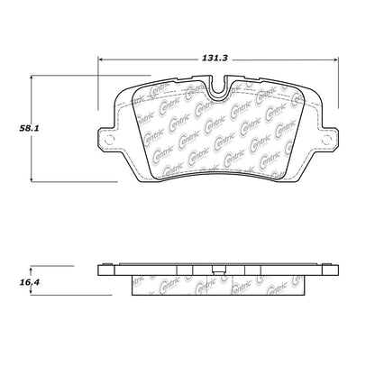 Centric Parts Disc Brake Pad Set Posi Quiet Semi-Metallic with Hardware for Land Rover Defender 90 2022-2021, Defender 110 2022-2020, Discovery 2017, Discovery 2020, Range Rover 2021-2013, Range Rover Sport 2021-2014 104.16920