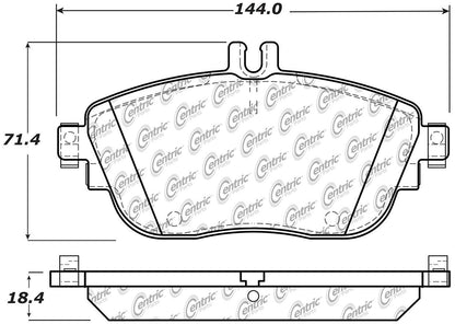 Centric Parts Disc Brake Pad Set Semi-Metallic with Posi Quiet for 2019-2013 Mercedes-Benz B250 104.16940