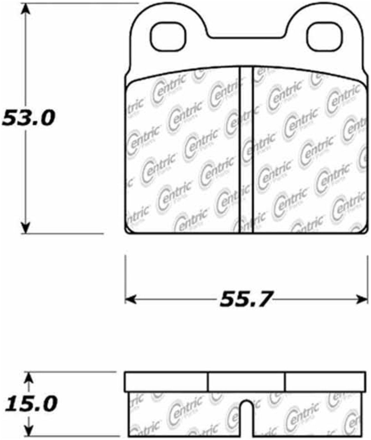 Centric Parts Disc Brake Pad Set Posi Quiet Ceramic with Shims for 1975-1994 Alfa Romeo Models 105.00300