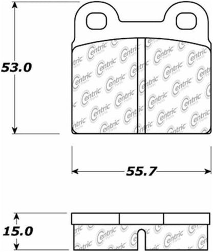 Centric Parts Disc Brake Pad Set Posi Quiet Ceramic with Shims for 1975-1994 Alfa Romeo Models 105.00300