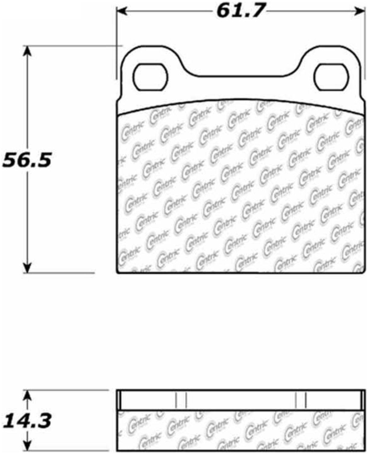 Centric Parts Disc Brake Pad Set Posi Quiet Ceramic with Shims for 1964-1979 Alfa Romeo and Audi