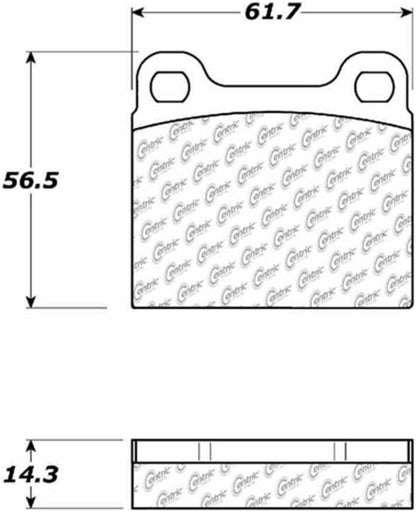 Centric Parts Disc Brake Pad Set Posi Quiet Ceramic with Shims for 1964-1979 Alfa Romeo and Audi